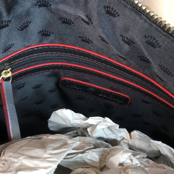 JUICY COUTURE Red Lipstick Kiss Lips Sequin Top Zip Crossbody Shoulder Bag NWT - Picture 10 of 17